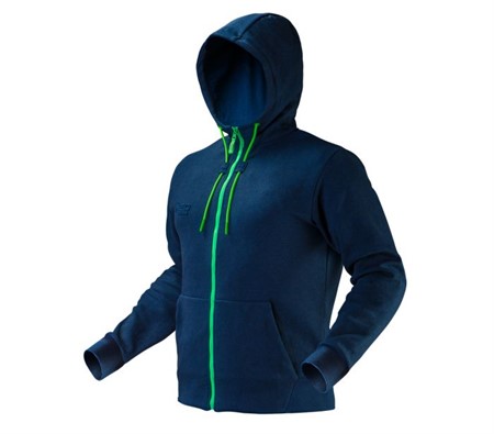 Premium hoodie blå stl L